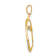 10k Yellow Gold and Rhodium Over 10k Yellow Gold Diamond Cross Pendant