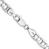 Rhodium Over 14k White Gold 5.25mm Solid Concave Mariner Chain