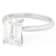 Lab-Grown Diamond Emerald-Cut Solitaire Ring In 14K White Gold 3.00ct