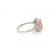 1.78 Cts Rhodochrosite and 0.58 Cts White Diamond Ring in 14K WG