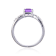 Square Amethyst with White Topaz Accents Sterling Silver Ring, 0.81ctw