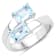 Sky Blue Topaz Bypass Ring In Sterling Silver 2.14ctw