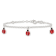 Sterling Silver Enamel Ladybugs with 1-inch Extension Children's Bracelet