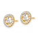 14k Yellow Gold 7.25mm Cubic Zirconia Halo Stud Earrings