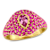 Pink, Dark Pink Sapphire 14K Yellow Gold Ring 2.58ctw
