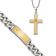 White Cubic Zirconia Stainless Steel Yellow IP-plated Men's Pendant With
Chain And Bracelet