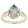 Blue Chalcedony, Aquamarine And White Zircon Ring In 18K Gold Over
Sterling Silver 2.11ctw