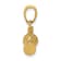 14k Yellow Gold Solid 3D Polished and Textured Golf Bag with Clubs pendant