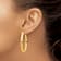 14k Yellow Gold High Polished 1 3/4" Oval Hoop Earrings