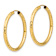 14k Yellow Gold Polished and Diamond-Cut 1 5/16" Endless Hoop Earrings