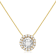 14K Yellow Gold Necklace Round HaloCubic Zirconia Solitaire1.25CTW 16
Inch .60mm Box Link Chain