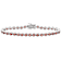 Red Garnet Oval Tennis Bracelet In Sterling Silver