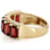 Garnet Rectangular Octagonal Ring In 18K Gold Over Sterling Silver 4.79ctw