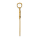 14k Yellow Gold with Black Enamel 3D Butcher Knife Charm