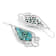 Turquoise Sterling Silver Dangle Earrings 27.5x15.2mm