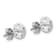 Rhodium Over Sterling Silver Polished Sand Dollar Post Earrings
