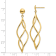 14k Yellow Gold Curved Tube Dangle Earrings