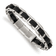 Black Leather and Stainless Steel Brushed 7.75-inch with 0.5-inch
Extension Bracelet