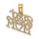 14K Yellow Gold BEST MOM with Heart Charm