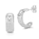 Sterling Statements Rhodium Over Sterling Silver White CZ Hoop Earrings