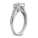 Rhodium Over 14K White Gold Lab Grown Diamond VS/SI GH, Cluster Ring 0.739ctw
