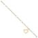 14K Yellow Gold Yellow Gold Dangle Heart Bracelet