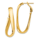 14k Yellow Gold 1 3/8" High Polished Twisted Oval Hoop Earrings