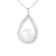 7-11mm Button White Freshwater Pearl and CZ Rhodium Over Sterling
Earring and Pendant W/Chain Set
