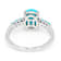 Turquoise Round And Oval Ring In Platinum Over Sterling Silver