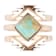 Barse Jewelry Blue Turquoise Gold Tone Aztec Ring Set of 3