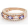 Morganite, Tanzanite And White Zircon Ring In 18K Rose Gold Over
Sterling Silver 1.40ctw