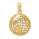 14k Yellow Gold Polished Globe Pendant