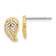 14K Two Tone Leaf Post Earrings