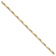 14k Yellow Gold and 14k White Gold 4.8mm Polished Fancy Link Bracelet