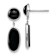 Rhodium Over 14k White Gold Onyx Oval Dangle Earrings