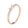 Lab Grown Diamond 10K Rose Gold Dainty Ring, 0.14ctw