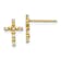 14k Yellow Gold Children's Cubic Zirconia Cross Stud Earrings