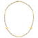 14K Yellow Gold Polished Paperclip Link with Circles and Bars 18-inch Necklace