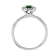 0.58ctw Emerald and Diamond Ring in 14k White Gold