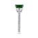 Emerald and Diamond 14k White Gold Engagement Ring 1.26ctw