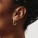 14K Yellow Gold Lab Grown Diamond SI1/SI2, G H I, Hoop Earrings