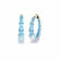 14K Yellow Gold Over Sterling Silver Acrylic and Hand Painted Enamel
Bamboo Illusion Hoops- Ice Blue