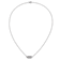 Rhodium Over Sterling Silver Polished Cubic Zirconia Leaf Necklace
