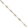 14K Two-tone Polished Fancy Link Anklet