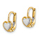 14k Two-tone Children's Heart Dangle Earrings