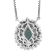 Sterling Silver Mixed Grandidierite and White Zircon Necklace 2.76ctw