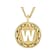Cardano Initial W Pendant Necklace In 18K Gold Over Bronze
