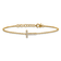 14k Yellow Gold Diamond Sideways Letter T Bracelet