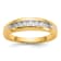 10K Yellow Gold with Rhodium Diamond Men's Channel Ring 0.32ctw
