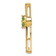 14k Yellow Gold Peridot and Diamond Cross Chain Slide Pendant